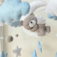 Baby Mobile träumender Bär blau, grau