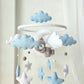 Baby Mobile träumender Bär blau, grau