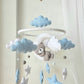 Baby Mobile träumender Bär blau, grau