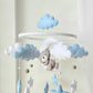 Baby Mobile träumender Bär blau, grau