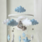 Baby Mobile träumender Bär blau, grau
