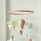 Baby Mobile Heissluftballon beige/crème/weiss