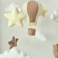 Baby Mobile Heissluftballon beige/crème/weiss