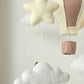 Baby Mobile Heissluftballon beige/crème/weiss