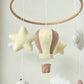 Baby Mobile Heissluftballon beige/crème/weiss
