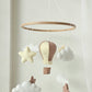 Baby Mobile Heissluftballon beige/crème/weiss