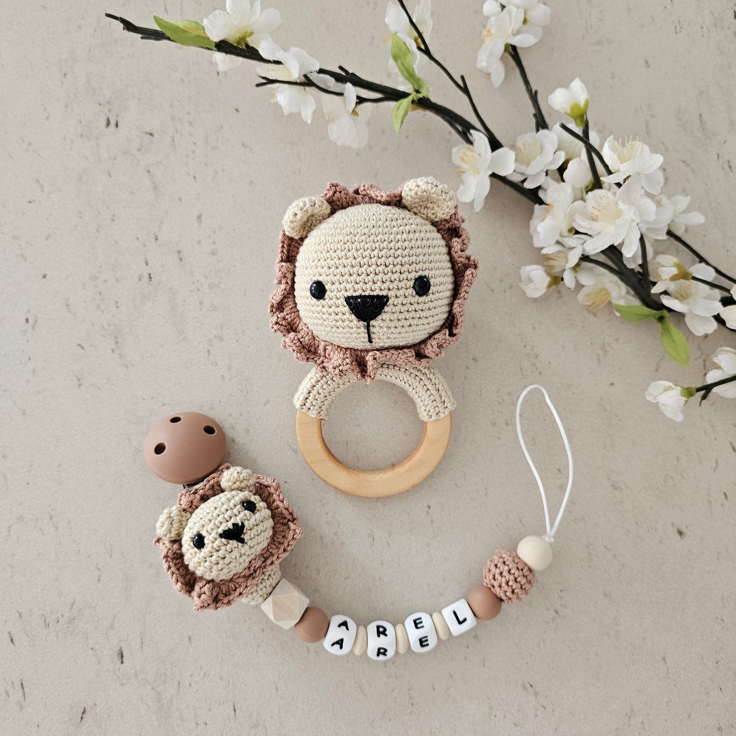 2er Set Crochet Liebe Löwe