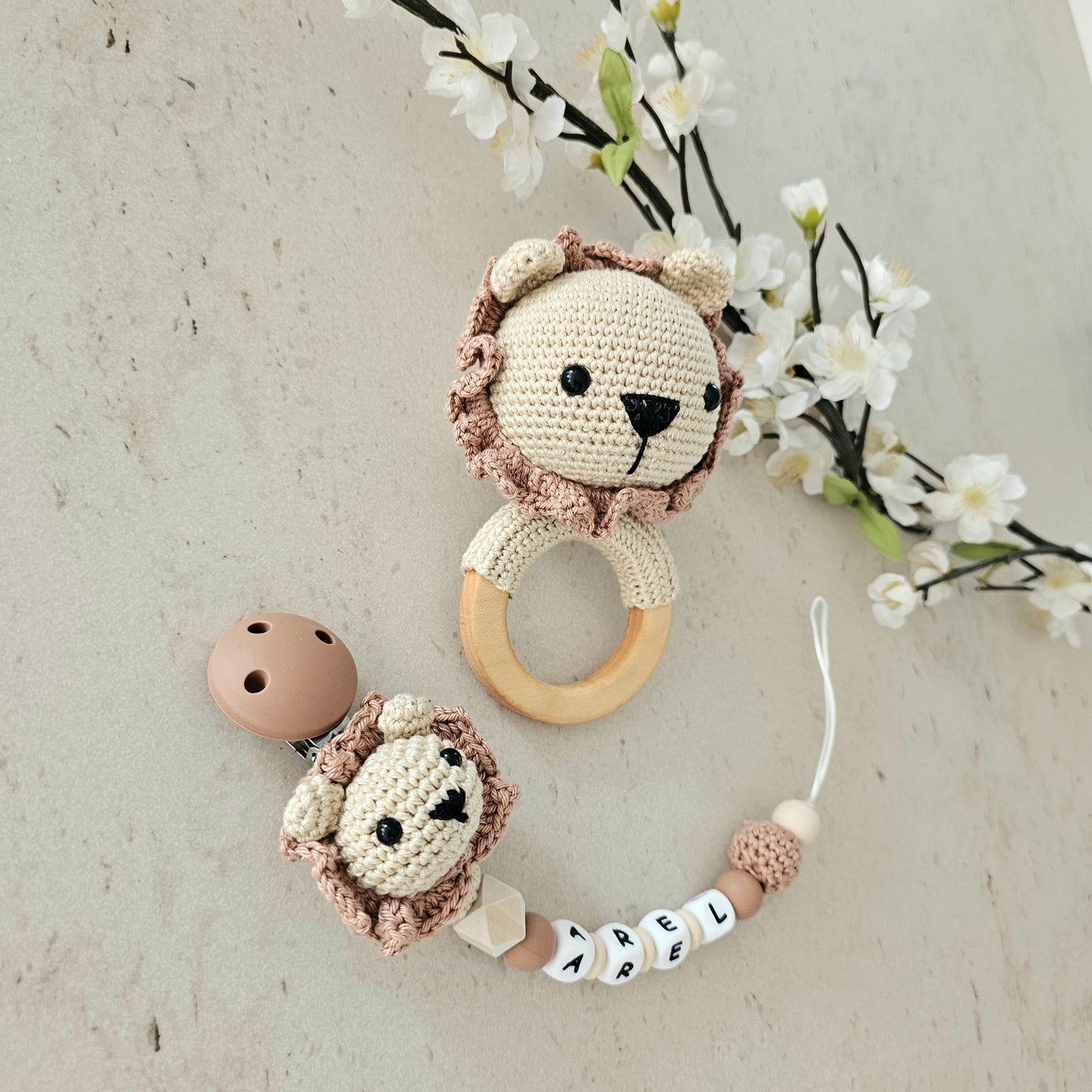 2er Set Crochet Liebe Löwe