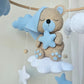 Baby Mobile träumender Bär blau