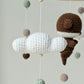 Baby Mobile Häkelliebe Otter beige/dunkelbraun/türkis