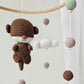 Baby Mobile Häkelliebe Otter beige/dunkelbraun/türkis