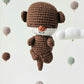 Baby Mobile Häkelliebe Otter beige/dunkelbraun/türkis