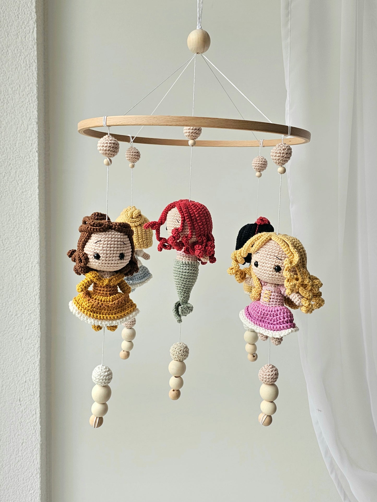 Babymobile Häkelliebe Disney Prinzessinnen