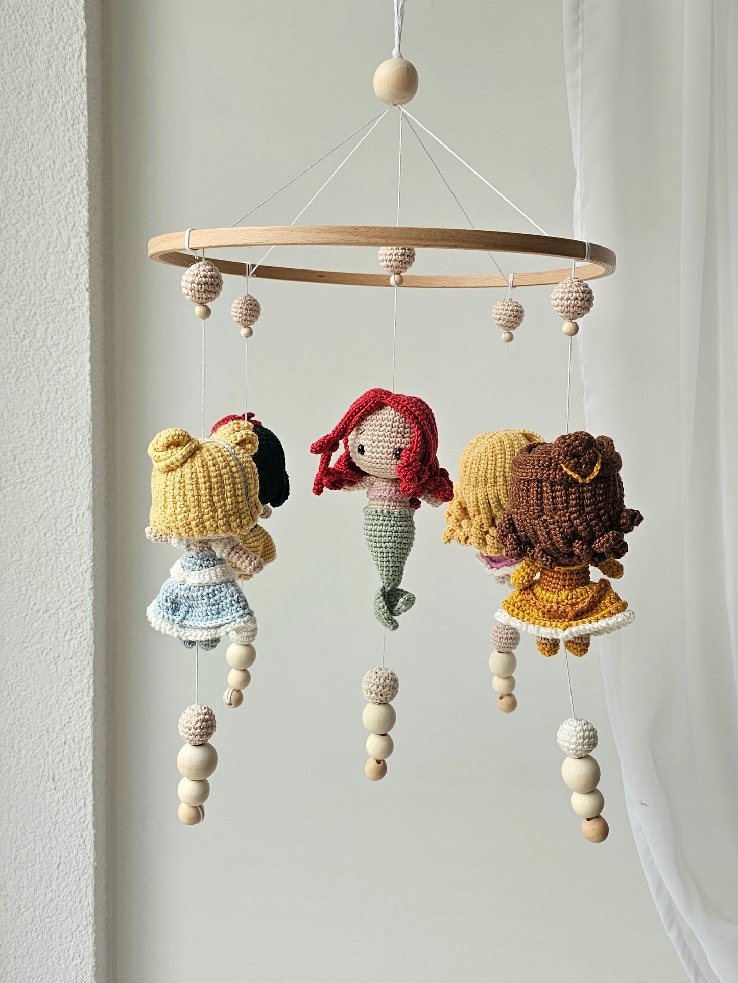 Babymobile Häkelliebe Disney Prinzessinnen