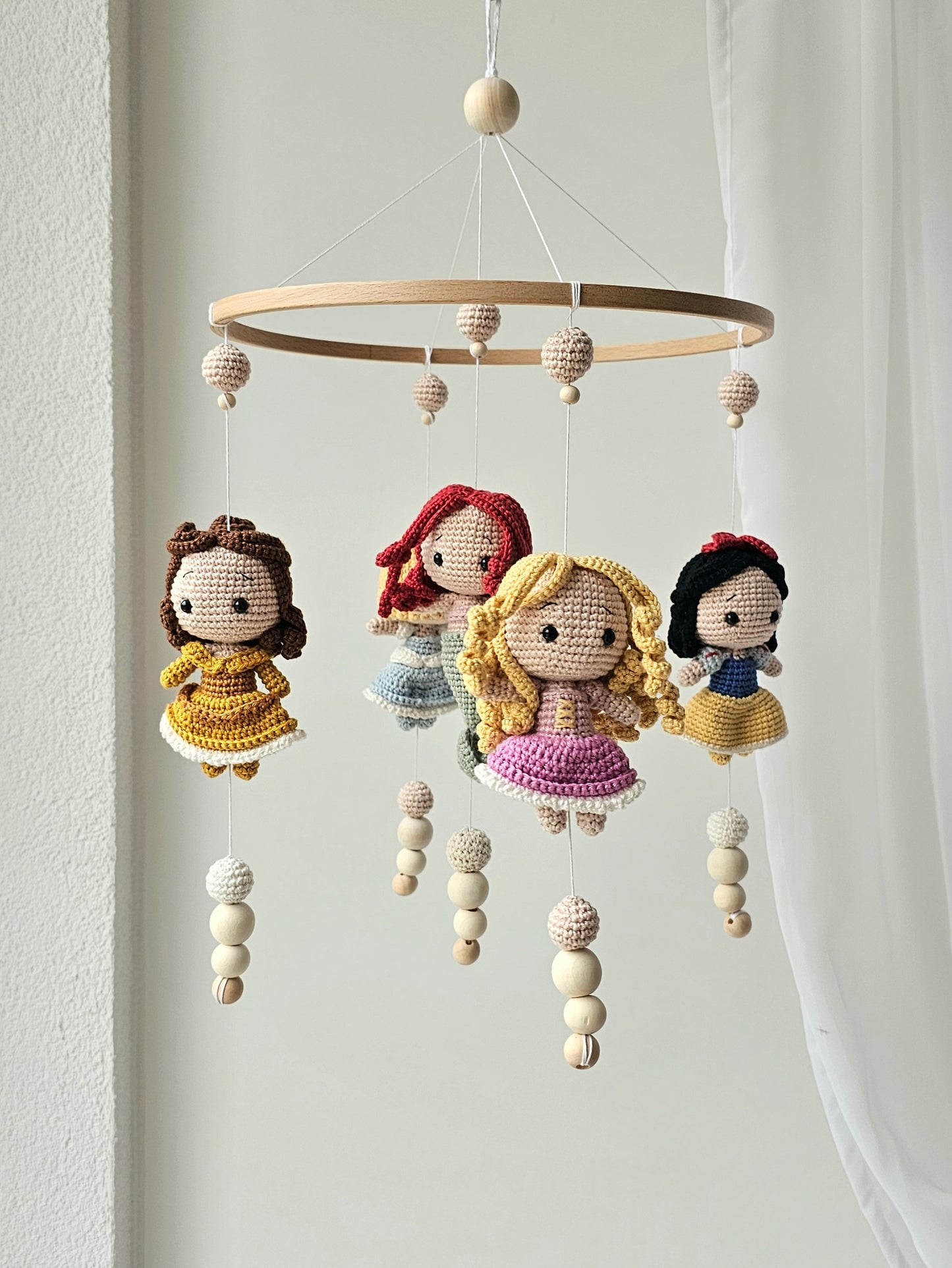 Babymobile Häkelliebe Disney Prinzessinnen