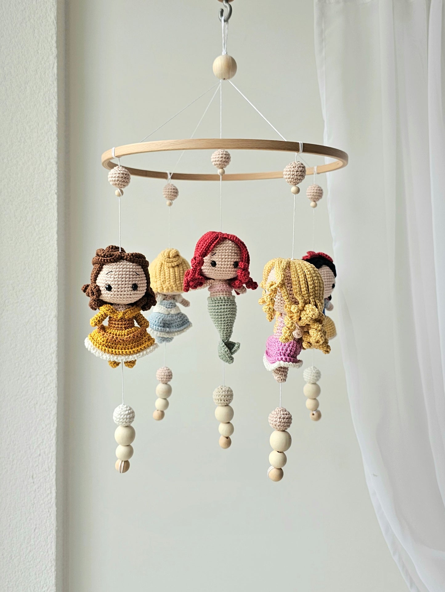 Babymobile Häkelliebe Disney Prinzessinnen