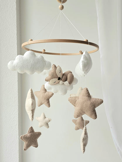 Baby Mobile schlafender Fuchs