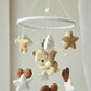 Baby Mobile Herz Bärchen beige