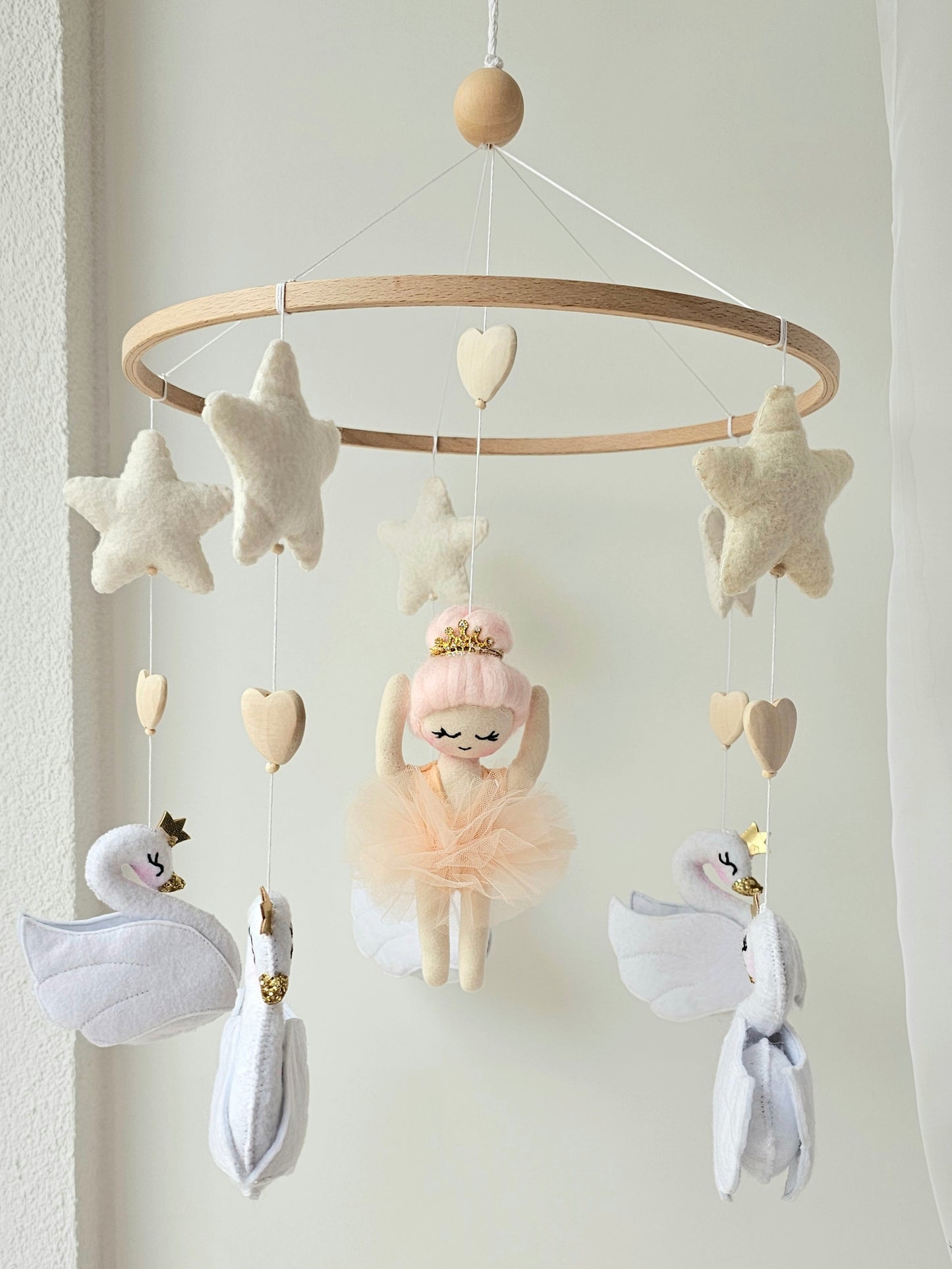 Baby Mobile Ballerina peach