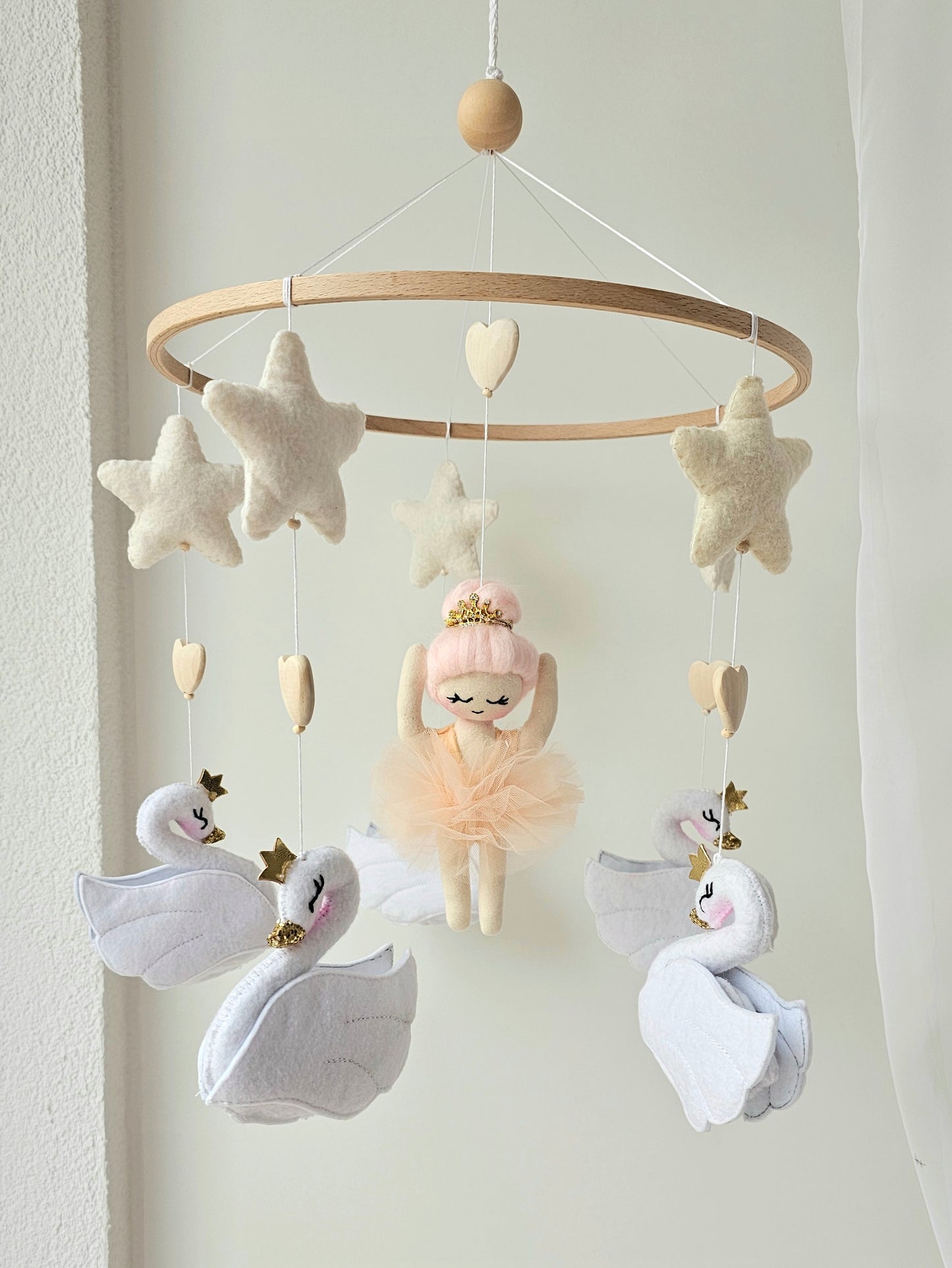 Baby Mobile Ballerina peach