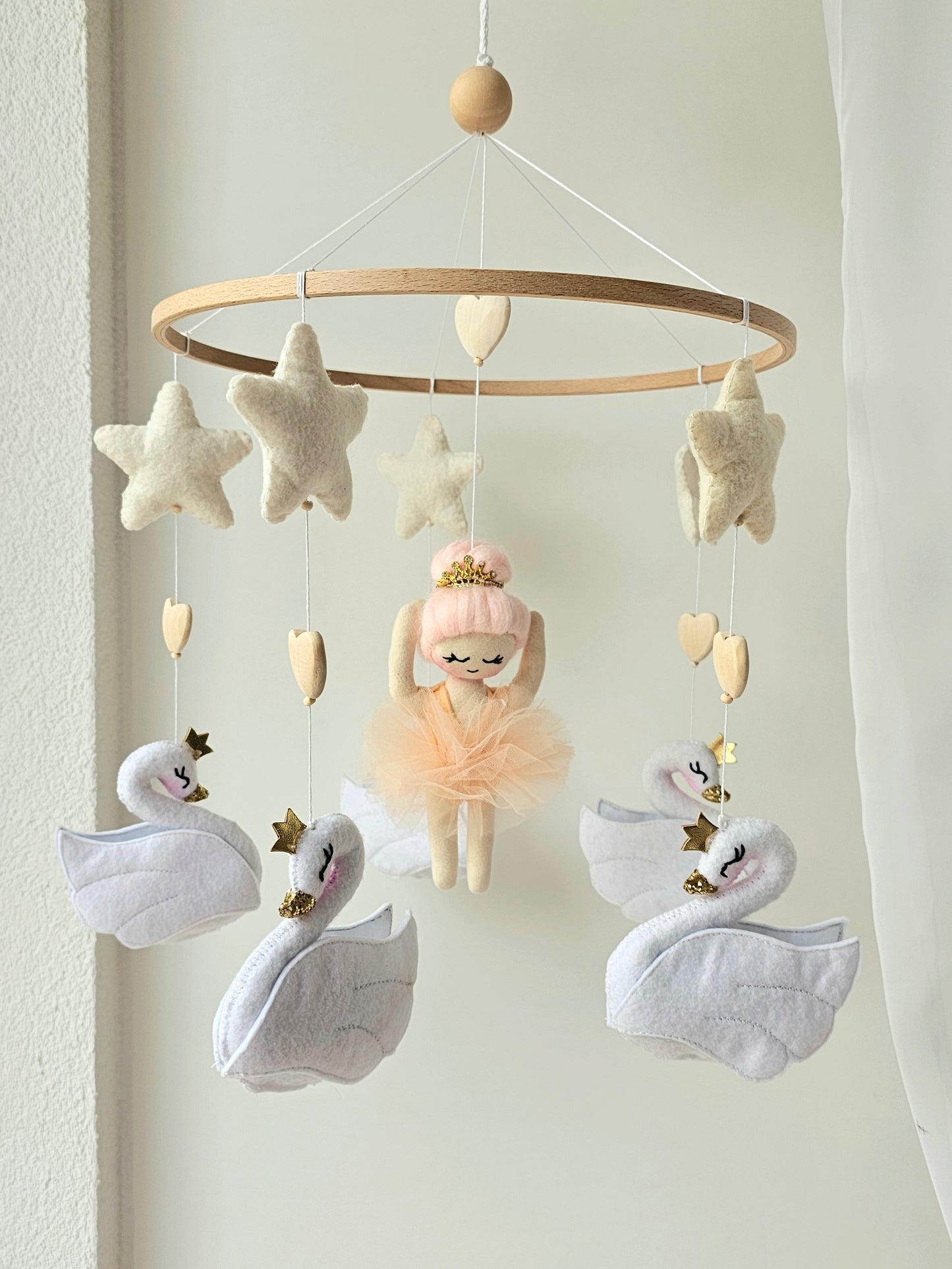 Baby Mobile Ballerina peach