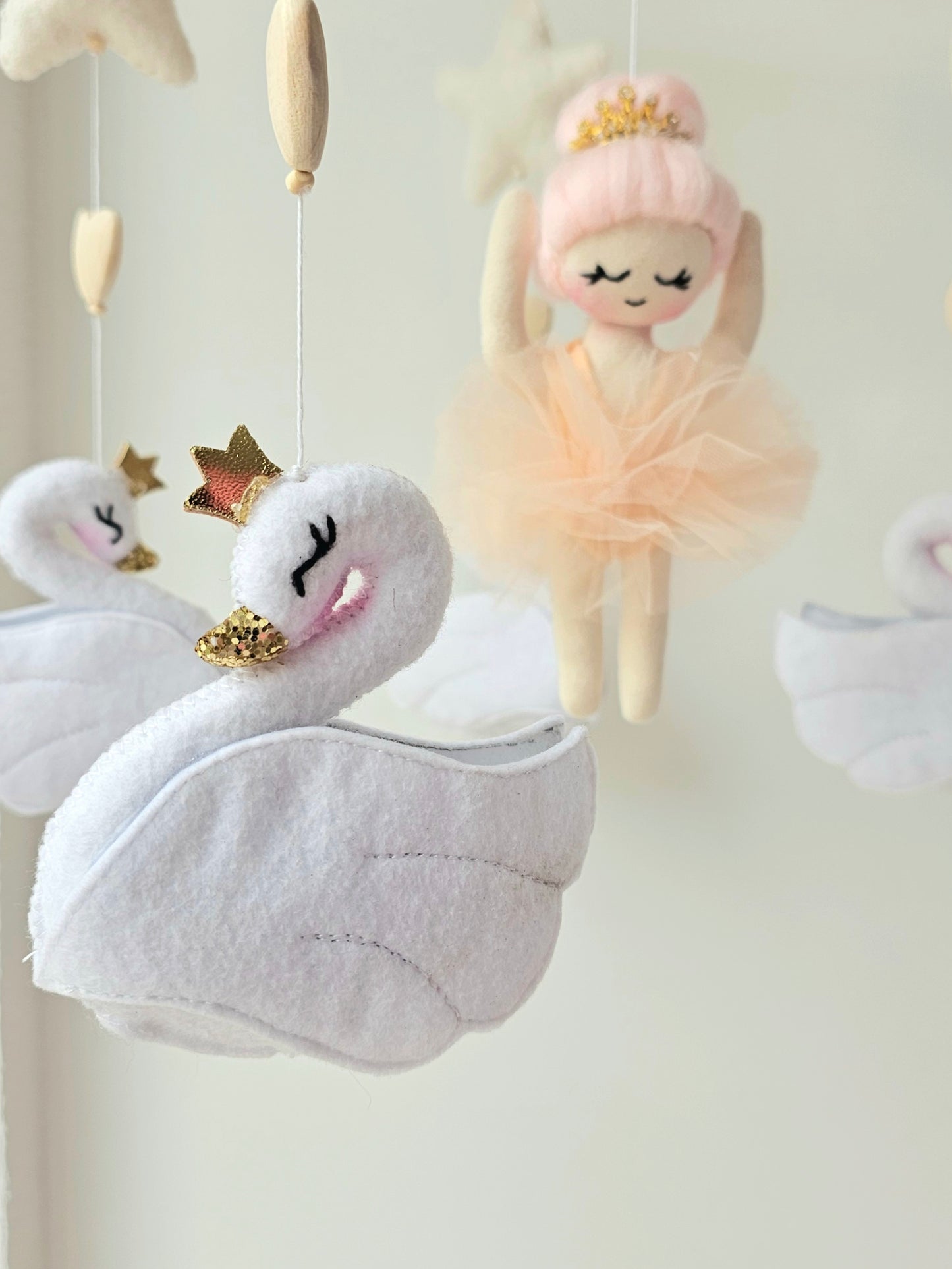 Baby Mobile Ballerina peach