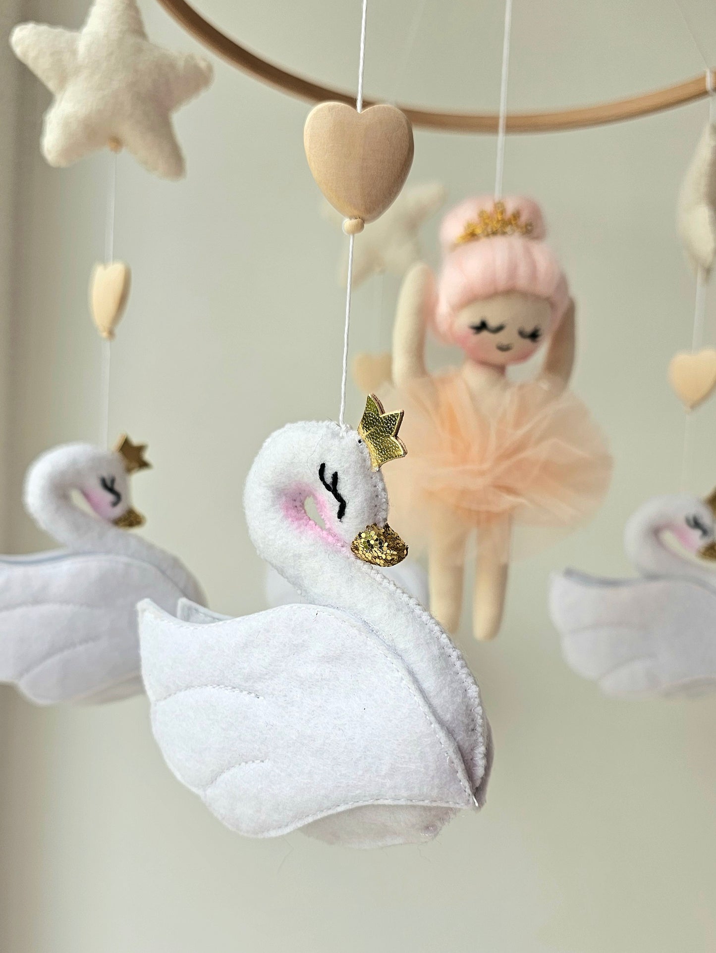 Baby Mobile Ballerina peach