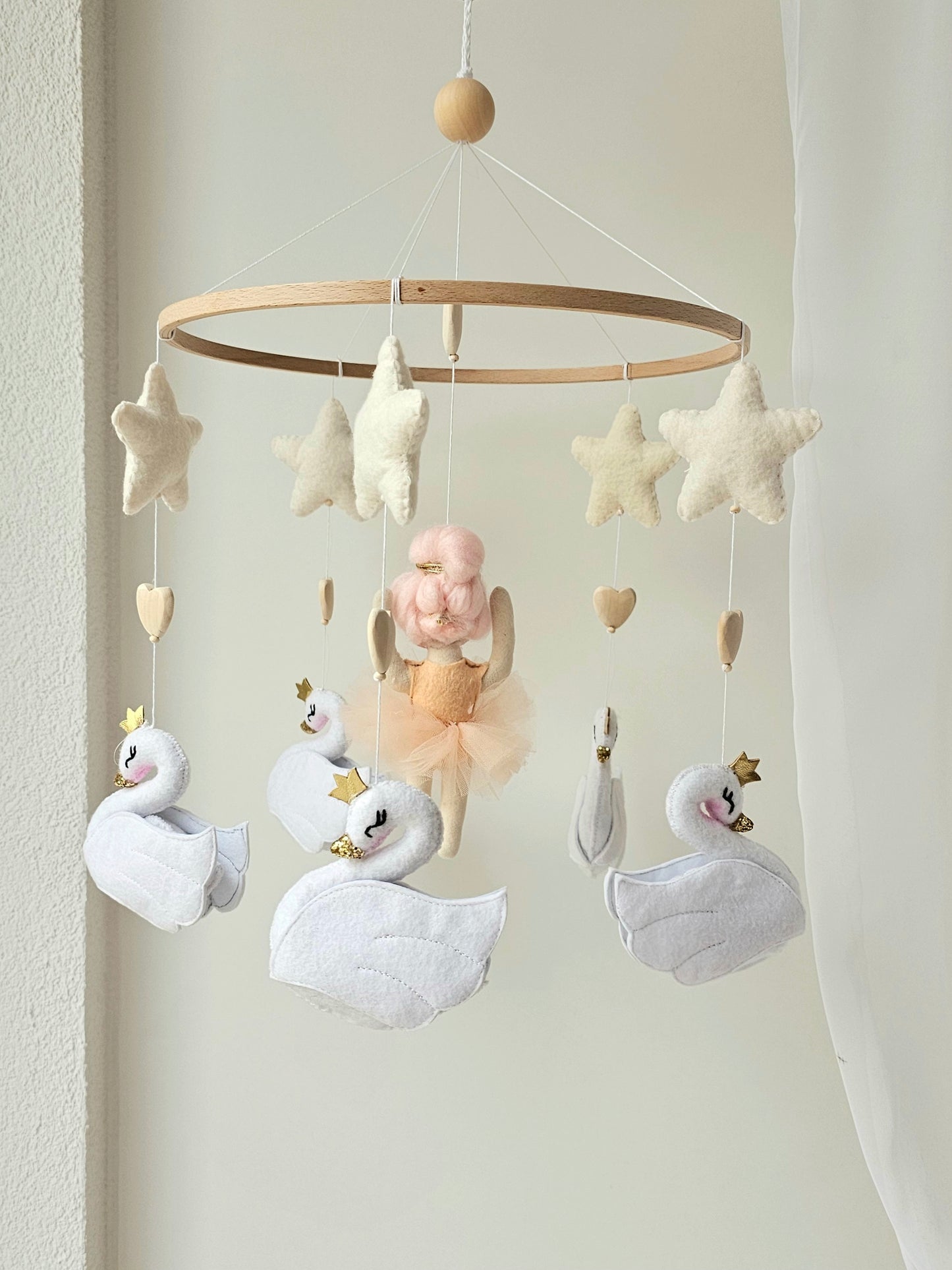 Baby Mobile Ballerina peach