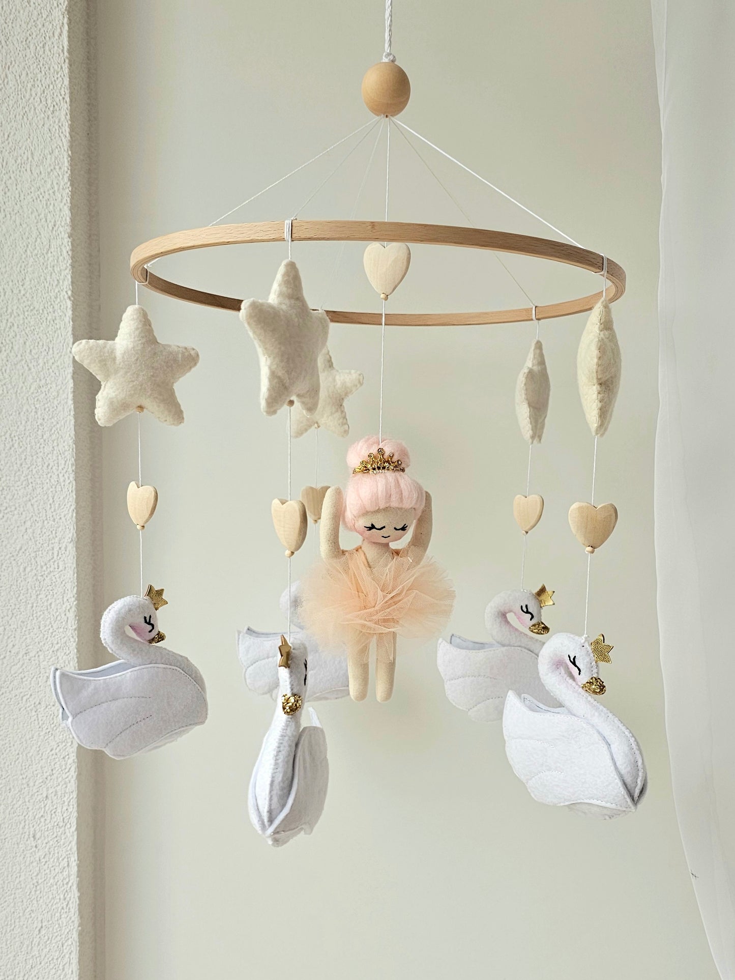 Baby Mobile Ballerina peach