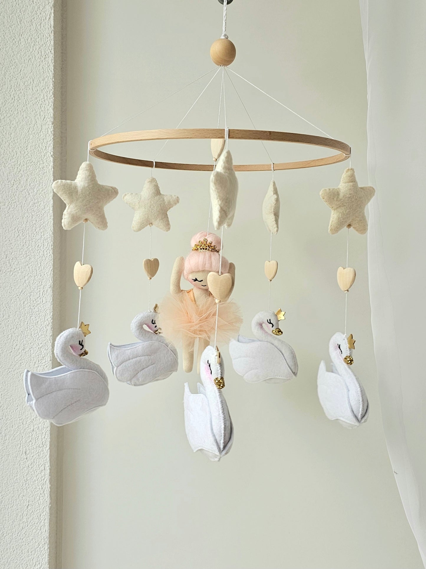 Baby Mobile Ballerina peach