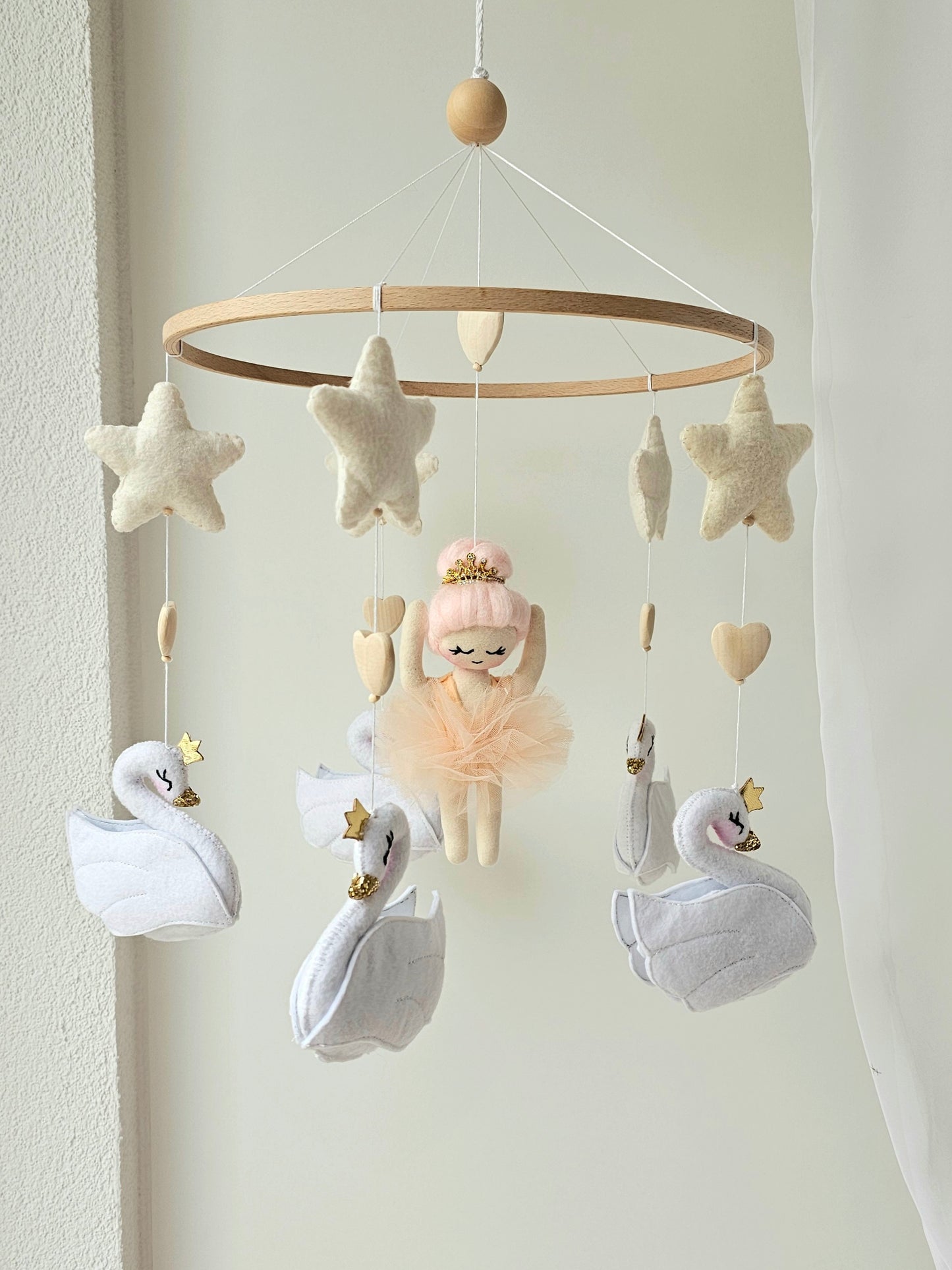 Baby Mobile Ballerina peach