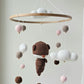 Baby Mobile Häkelliebe Otter braun/rosa