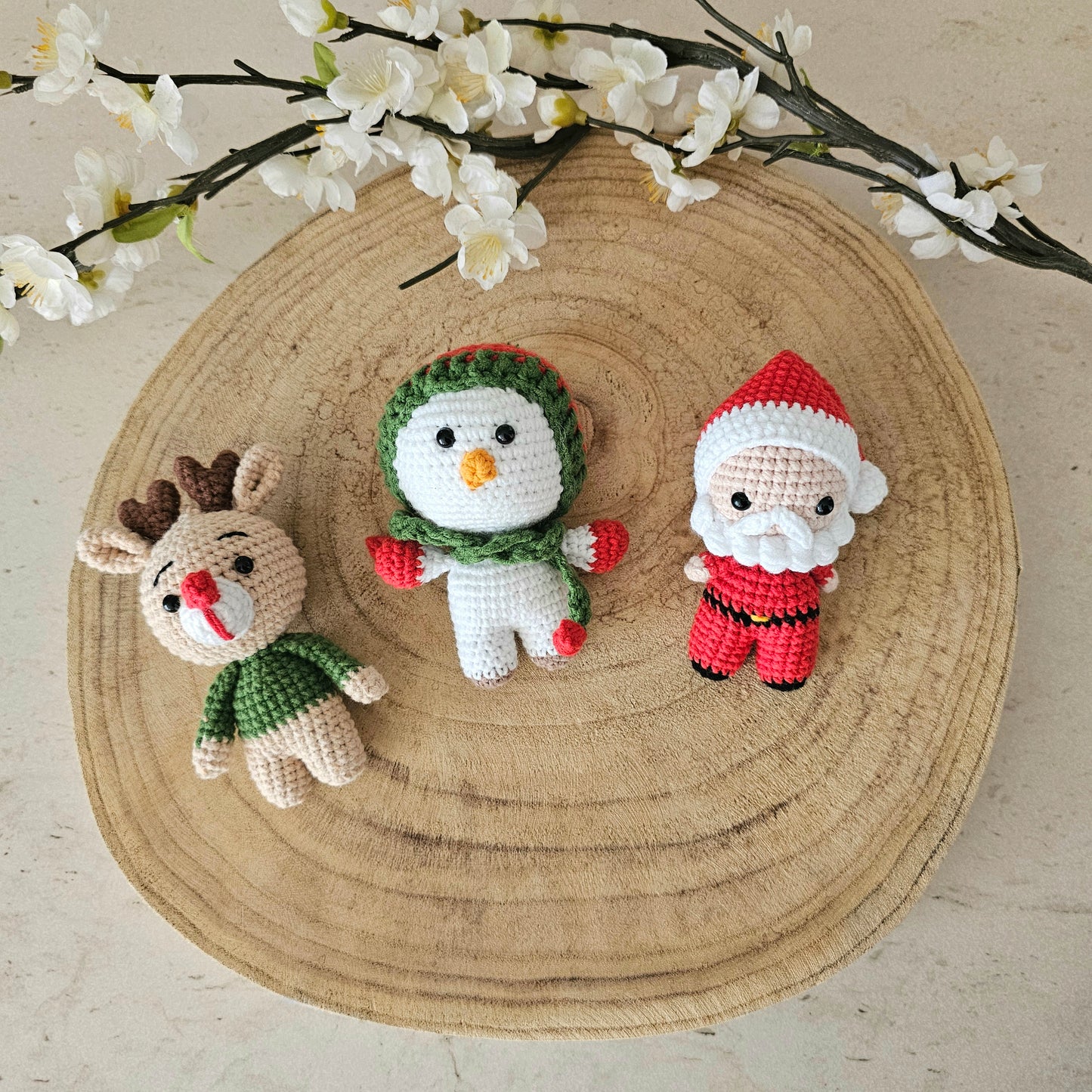 2er oder 3er Set fröhlicher Santa