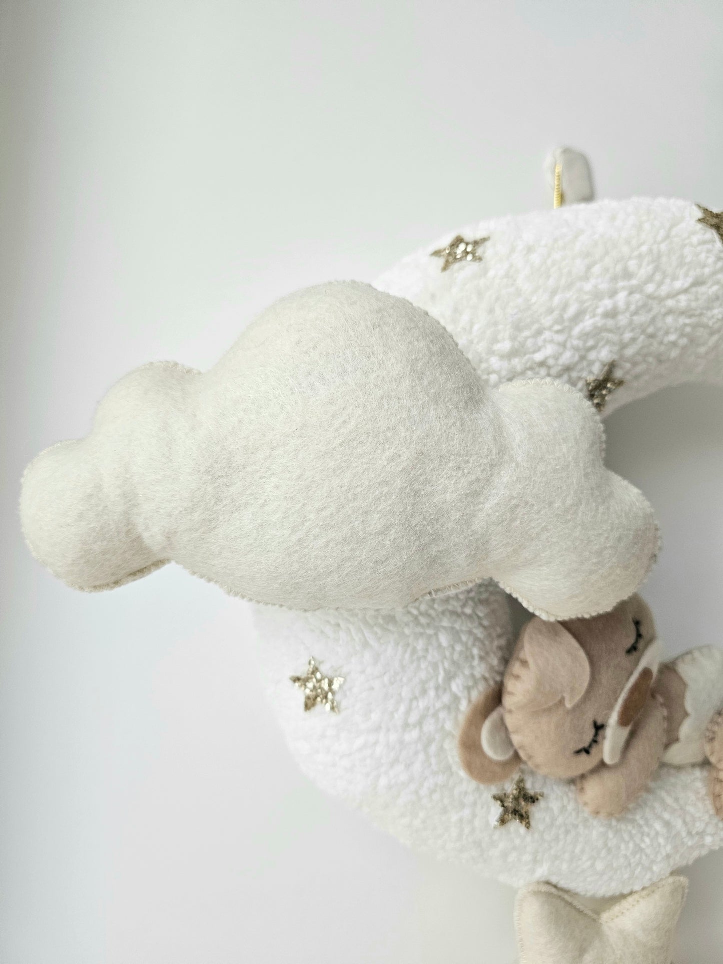 Baby Türhänger Pouffy Mond mit Sternenbär