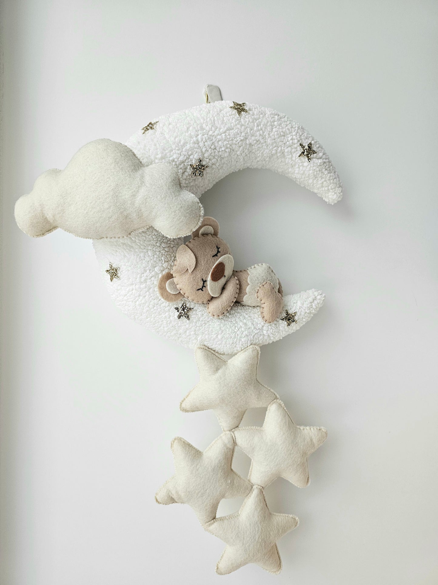 Baby Türhänger Pouffy Mond mit Sternenbär