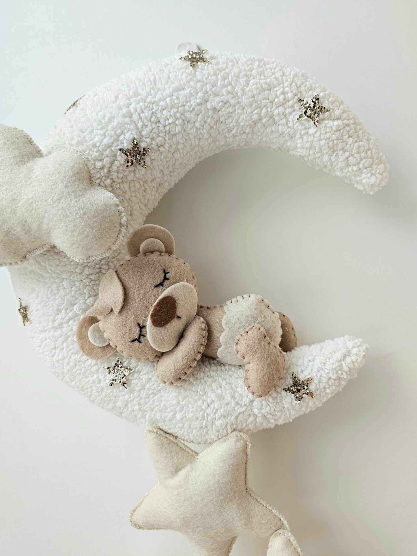 Baby Türhänger Pouffy Mond mit Sternenbär