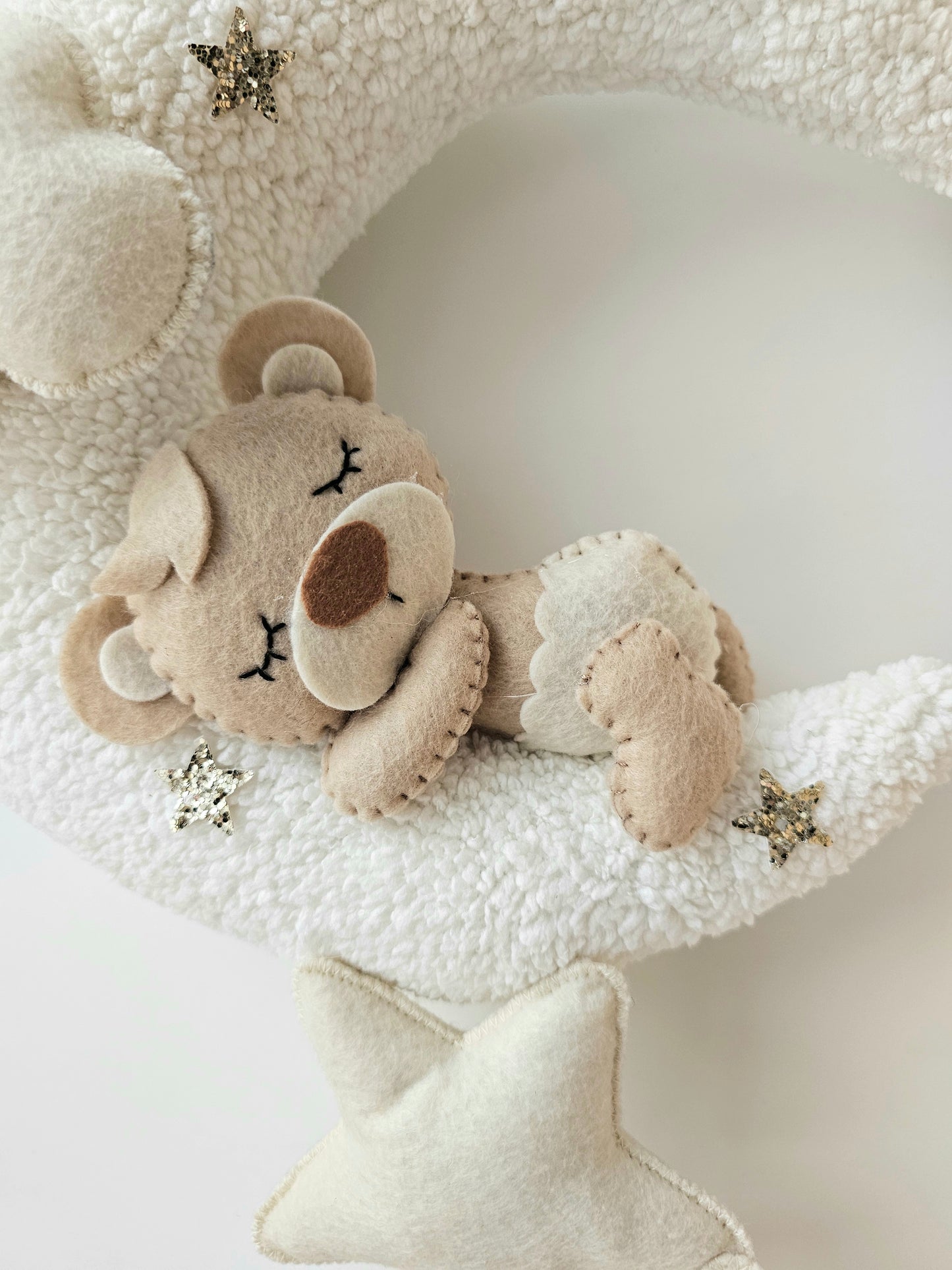 Baby Türhänger Pouffy Mond mit Sternenbär