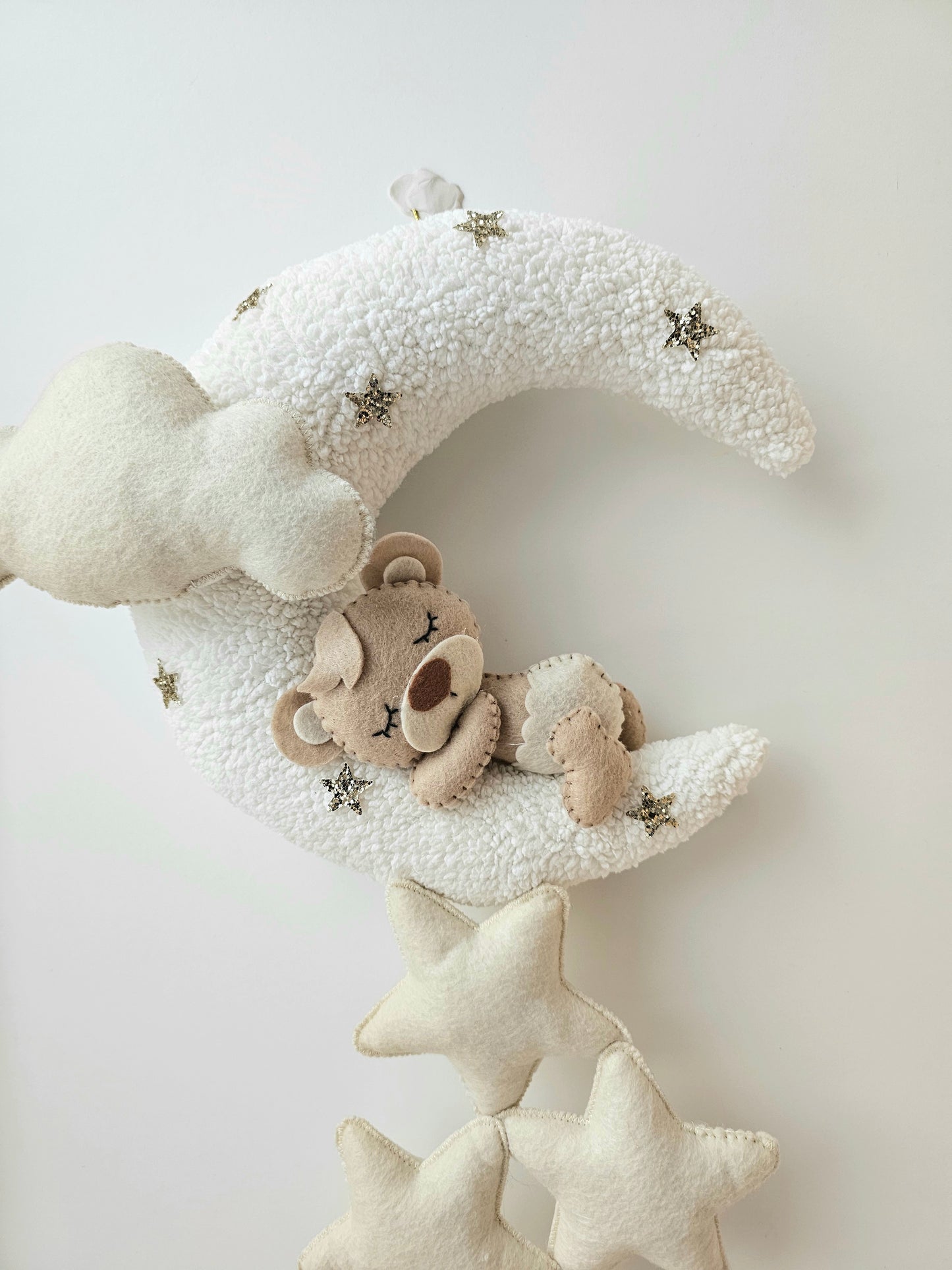 Baby Türhänger Pouffy Mond mit Sternenbär