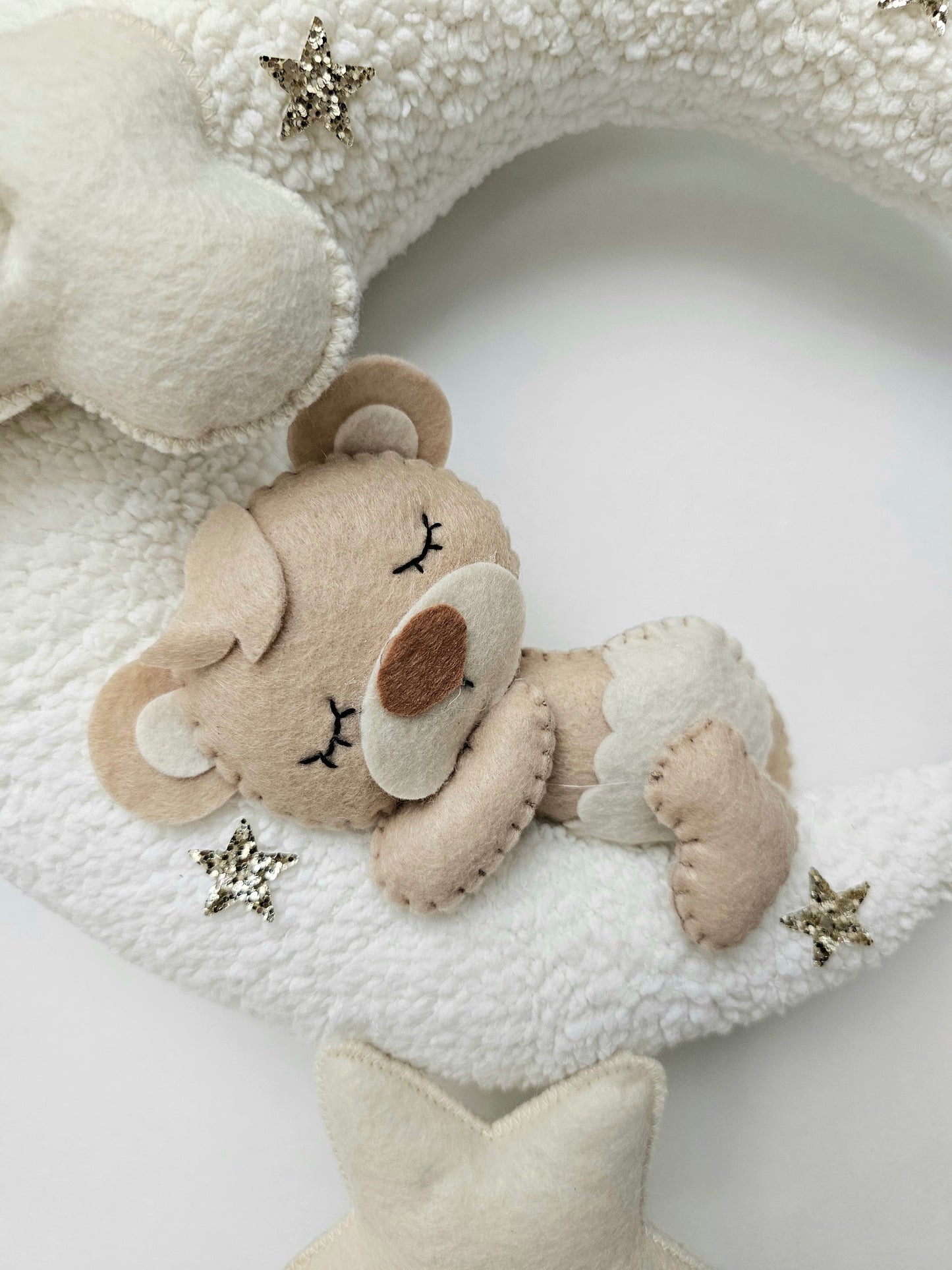 Baby Türhänger Pouffy Mond mit Sternenbär