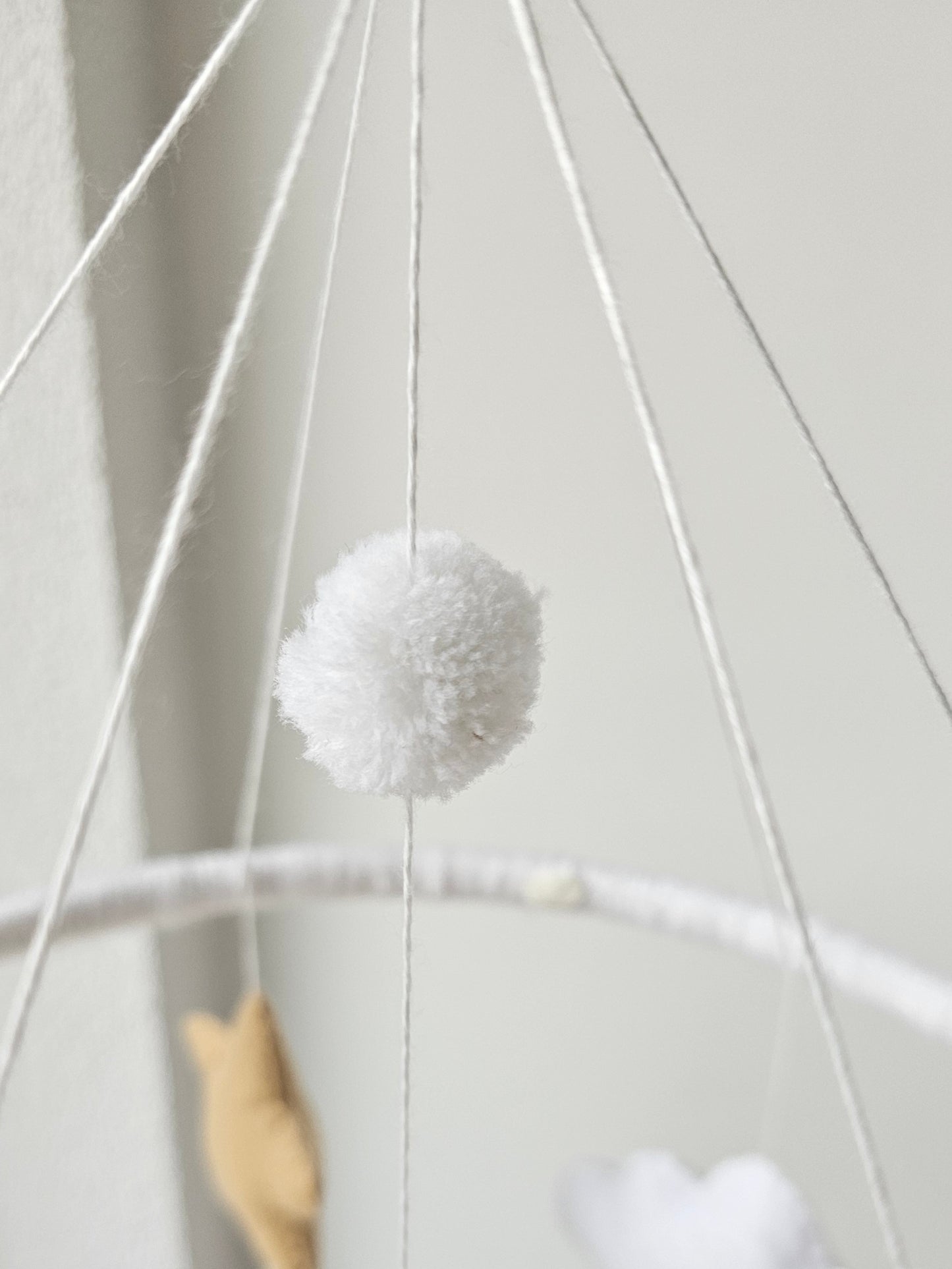 Baby Mobile Herz Bärchen beige