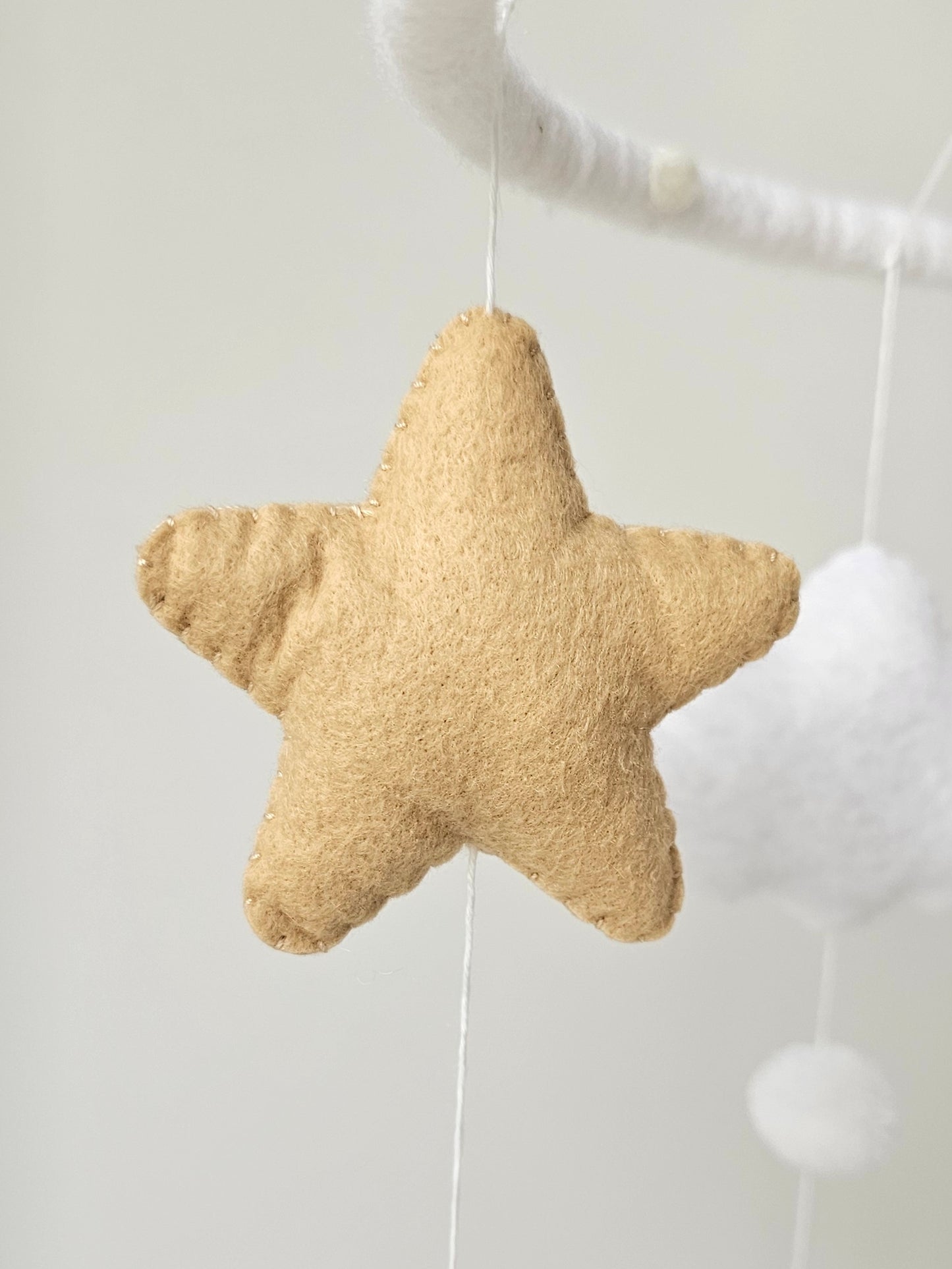 Baby Mobile Herz Bärchen beige