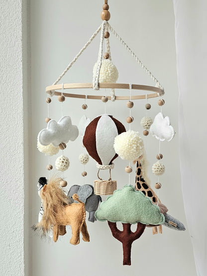 Baby Mobile fliegender Ballon natur
