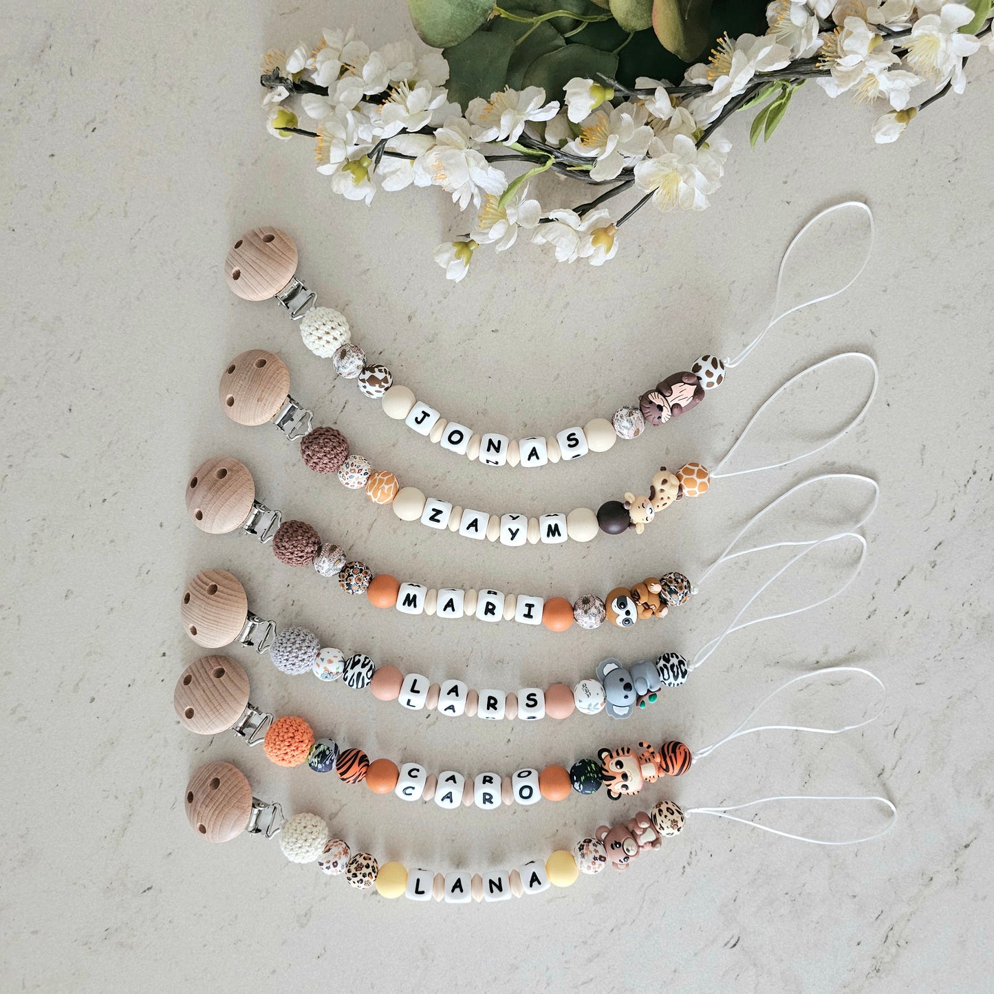 Schnullerkette Jungle Bär