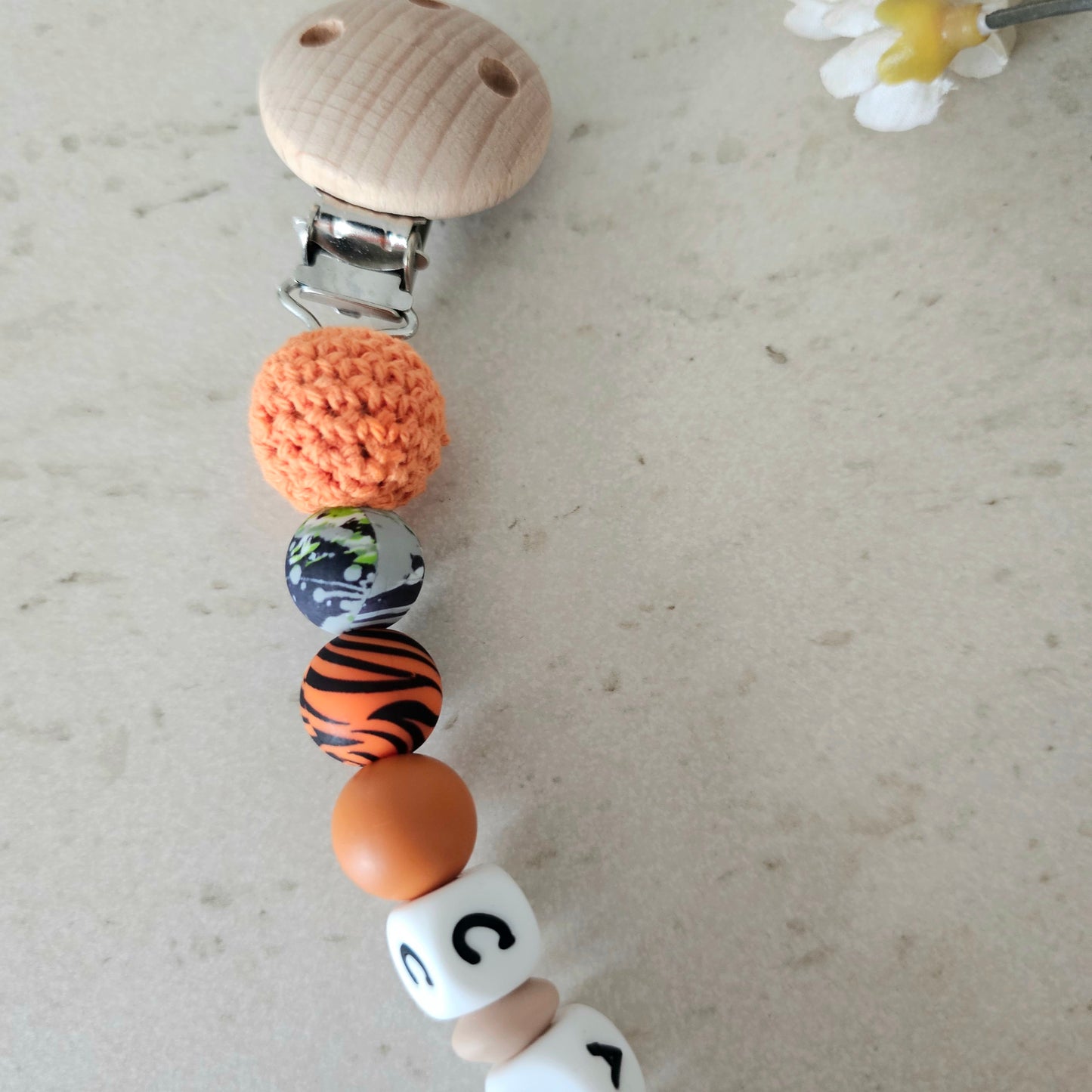 Schnullerkette Jungle Tiger