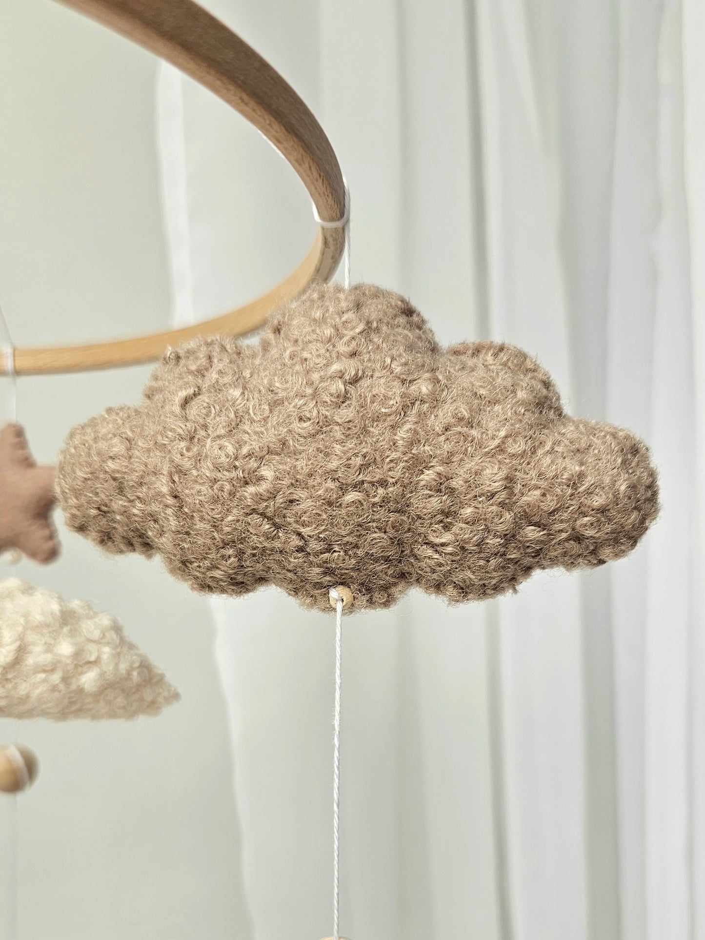 Baby Mobile Pouffy Bärchen beige/hellbraun Mini