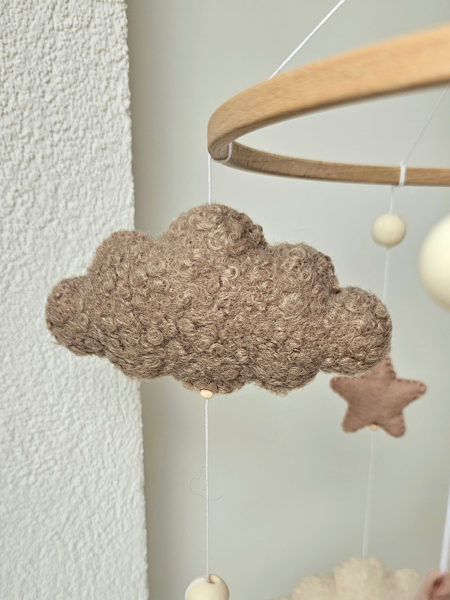 Baby Mobile Pouffy Bärchen beige/hellbraun