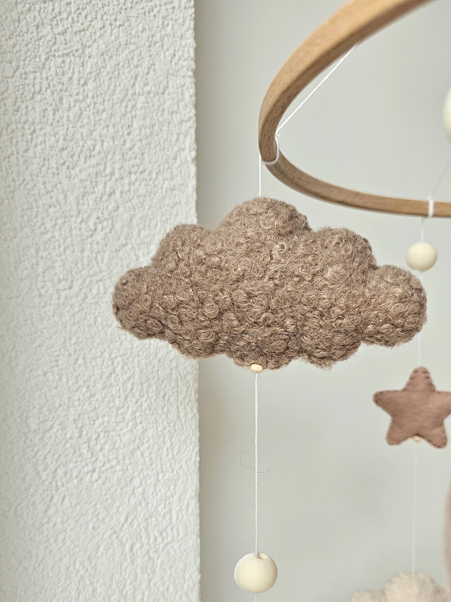 Baby Mobile Pouffy Bärchen beige/hellbraun