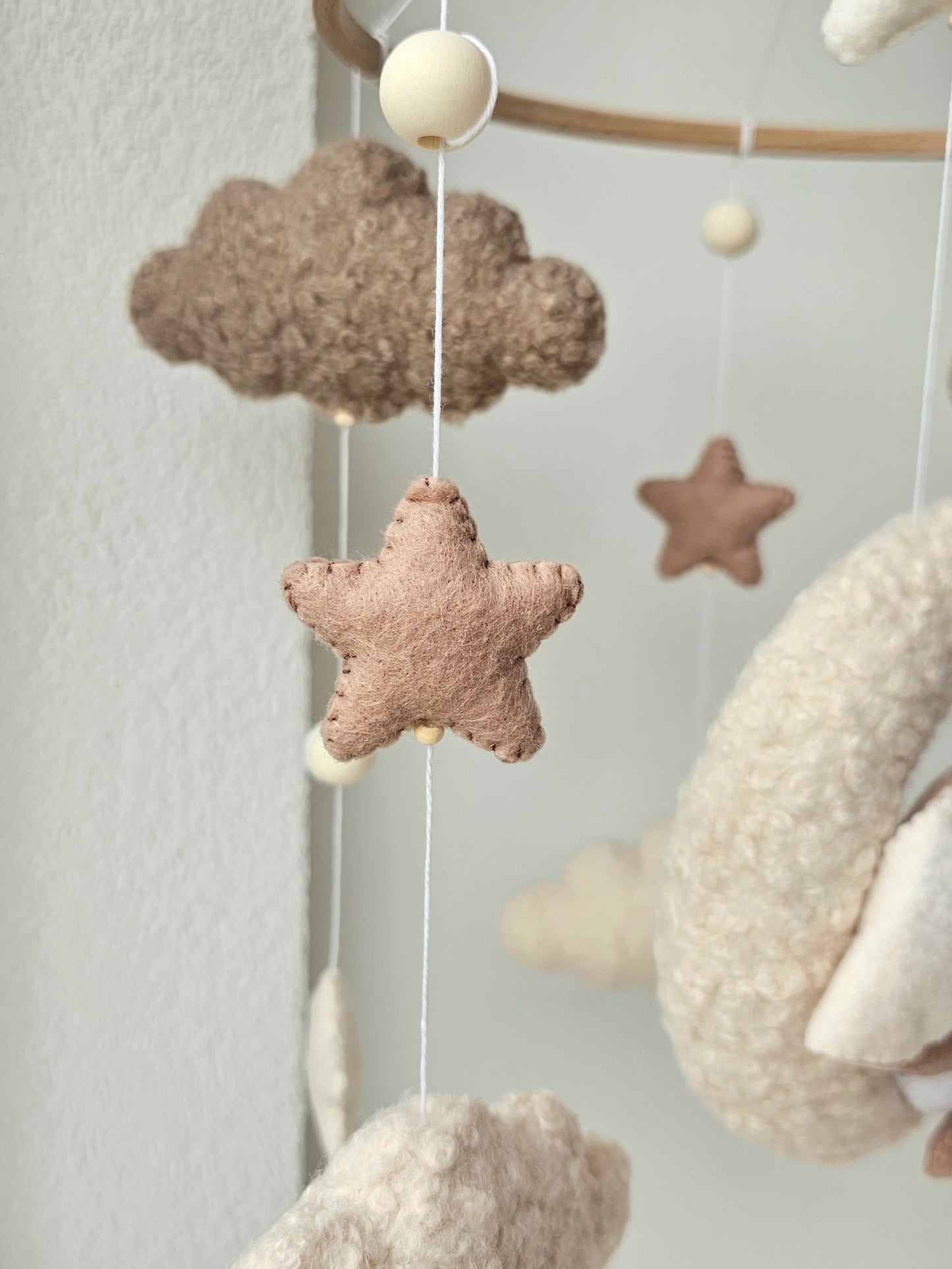 Baby Mobile Pouffy Bärchen beige/hellbraun