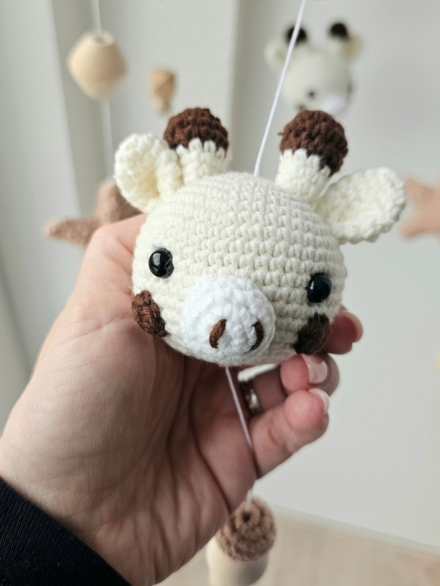 Baby Mobile Häkelliebe Giraffe natur