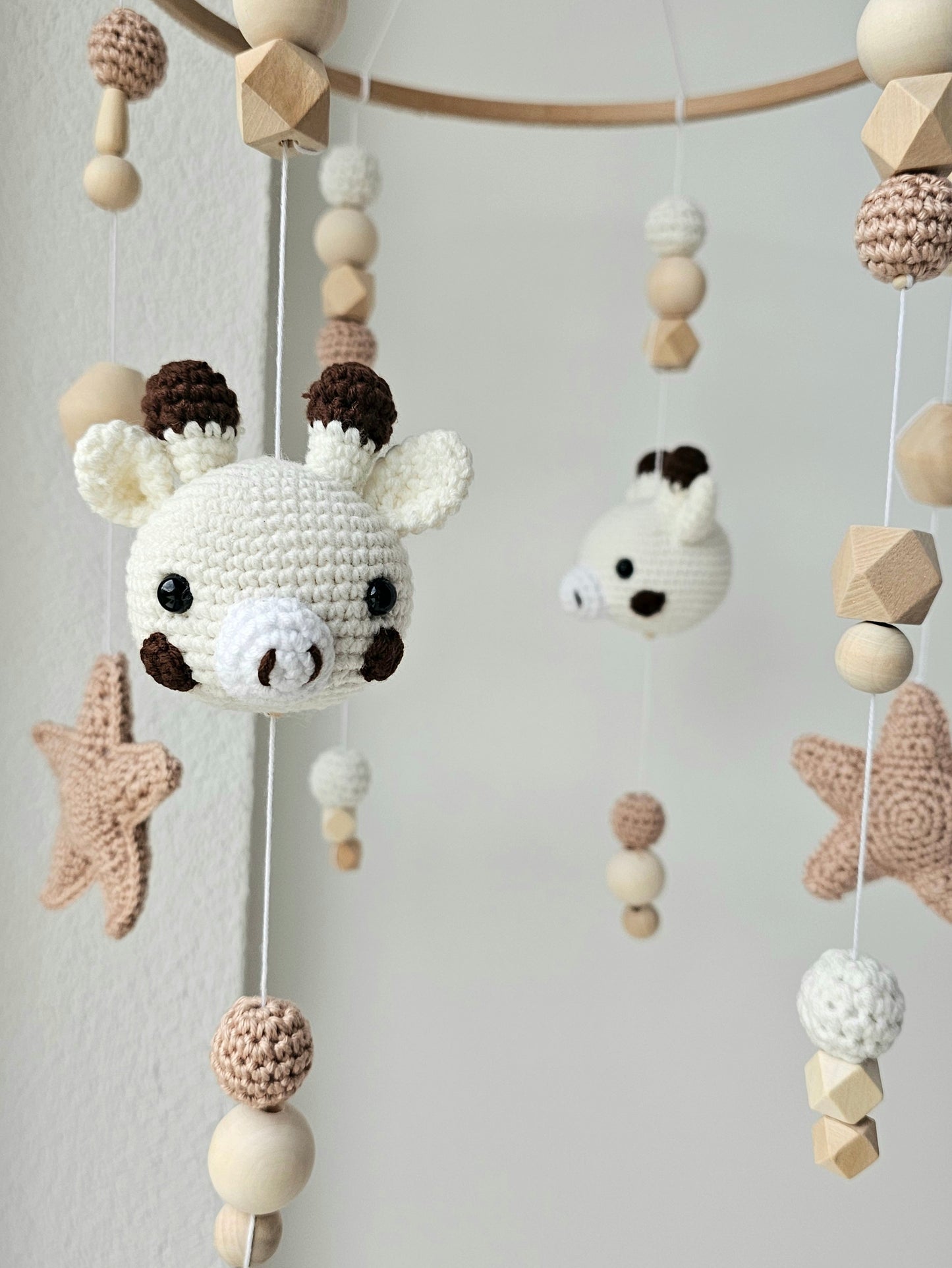 Baby Mobile Häkelliebe Giraffe natur